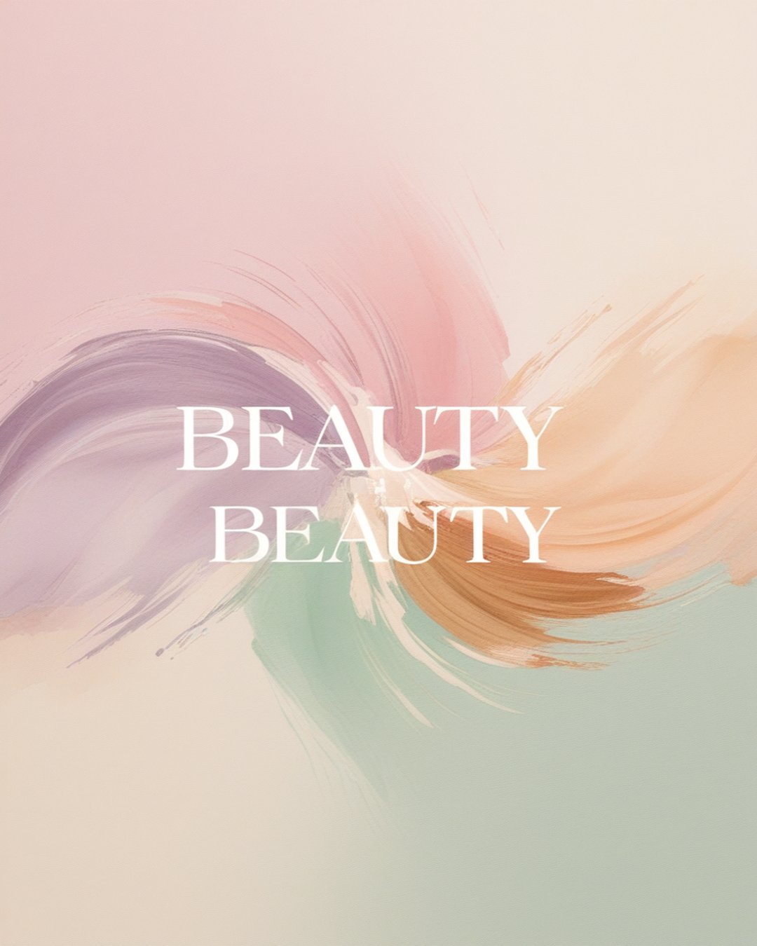 Pastel color swatches with 'BEAUTY' text on a soft gradient background