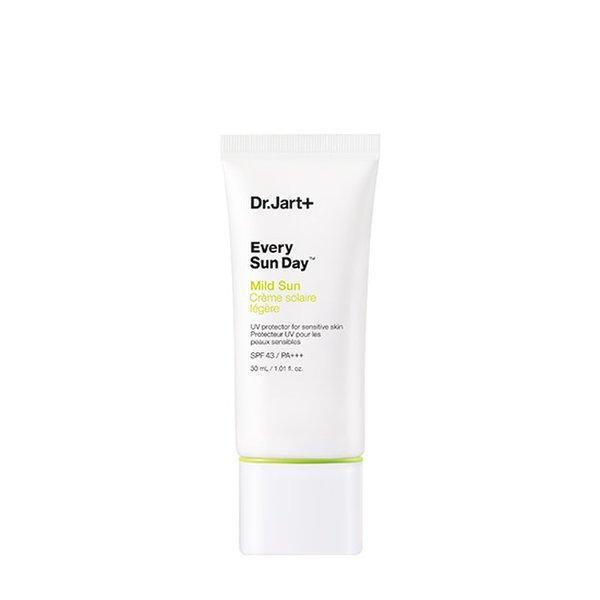 Dr.Jart+ Every Sun Day Mild Sun 30ml tube of high protection sunscreen with minimalist white and green design