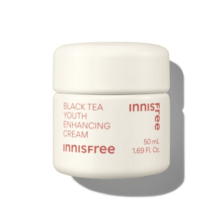 Small white jar of youth enhancing cream with clean minimalist text emphasizing skin resilience restoration benefits