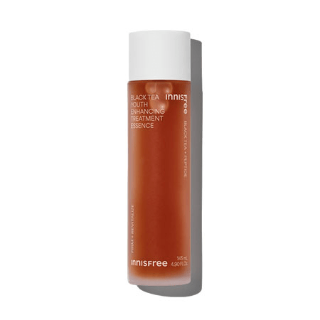 Tall frosted brown bottle with white cap containing youth enhancing essence for skin moisturization on white background