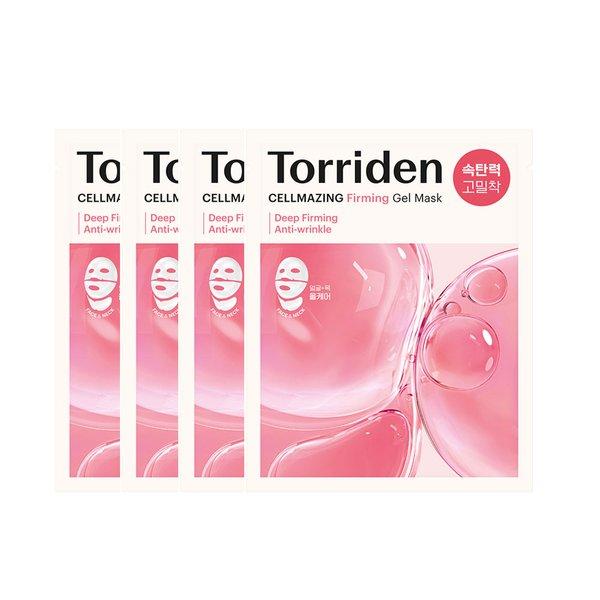 Torriden Cellmazing Firming Gel Mask Sheet 4ea (Upper/Lower Sheets) with deep hydration and anti-wrinkle care
