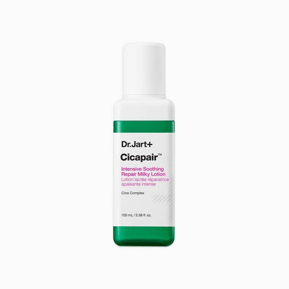 Dr.Jart+ CICAPAIR MILKY LOTION MOISTURIZER 100ml in white and green bottle with deep moisture benefits