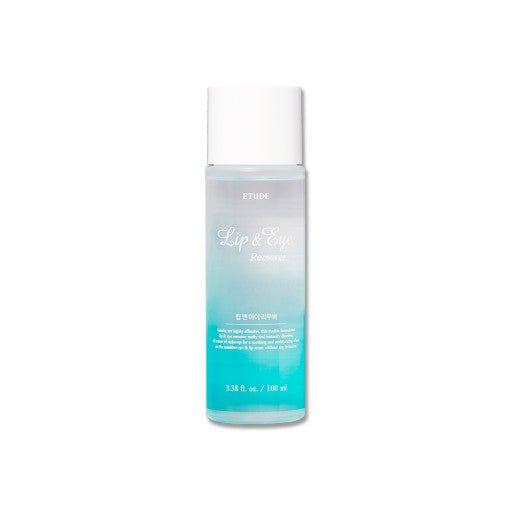 ETUDE Lip & Eye Remover 100ml bottle with gentle formula for easy makeup removal and soothing care