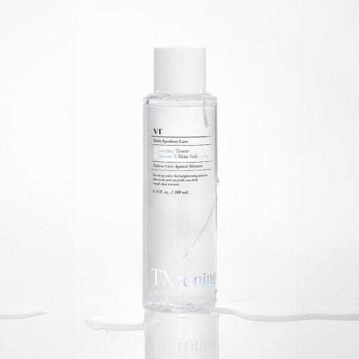 VT TX-toning Toner 200ml in clear bottle designed for brightening and soothing skin care routine