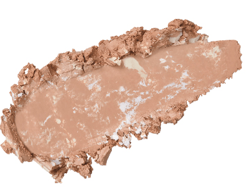 Creamy beige high-coverage balm texture swatch with smooth finish for natural skin tone blending