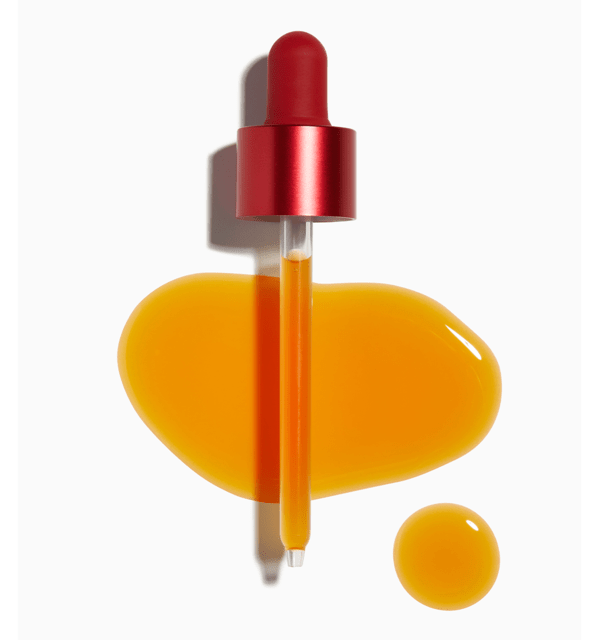 medicube Red Acne Succinic Acid Peel 40g dropper with orange serum demonstrating acne-clearing skincare product