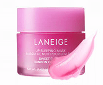 LANEIGE Lip Sleeping Mask EX 20ml #Sweet Candy in pink jar with exfoliating action and creamy texture swirl