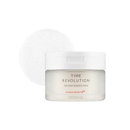 Compact jar of hydrating essence pads with textured surface, designed for deep skin hydration and care