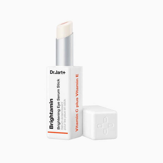 Dr.Jart+ Brightamin Brightening Eye Serum Stick 3.6g with instant brightening in sleek white stick packaging