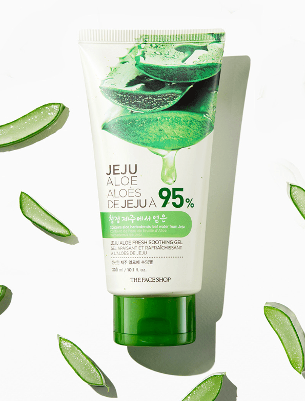 Tube of soothing aloe gel with fresh green sliced aloe pieces on white background, emphasizing deep hydration benefits