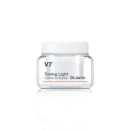 Dr.Jart+ V7 Toning Light 50ml in clear jar with white lid, designed for brightening skin tone care routine