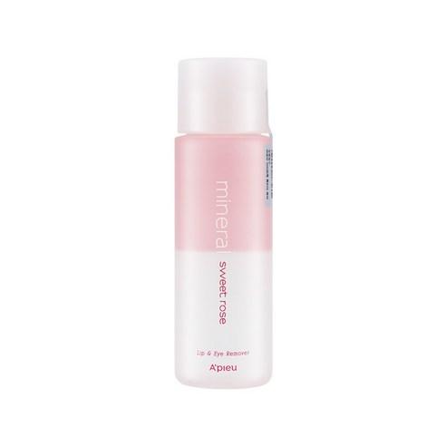 A'pieu Mineral Lip & Eye Remover Sweet Rose 100ml in pink and white bottle for gentle cleansing care