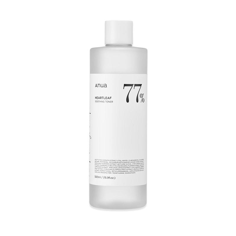 Anua HEARTLEAF 77% SOOTHING TONER 500ml - Le Panda BEAUTÉ