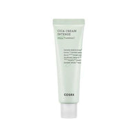 Light green tube of soothing cica cream with minimalist design and black COSRX logo on white background