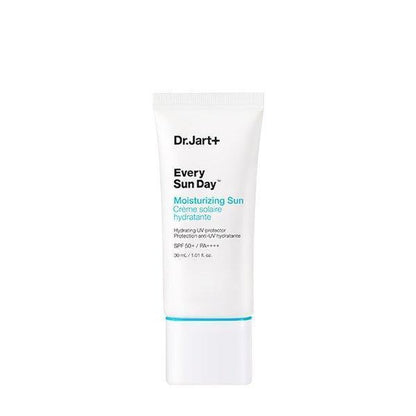 Dr.Jart+ Every Sun Day Moisturizing Sun 30ml in white tube offering broad-spectrum hydration and SPF 50 protection