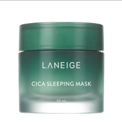 LANEIGE Cica Sleeping Mask 60ml in green frosted jar designed for barrier strengthening overnight skin care