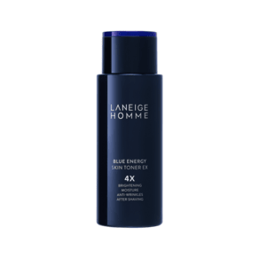 LANEIGE HOMME Blue Energy Skin Toner EX 180ml in dark blue bottle with moisture boost formula for refreshed skin