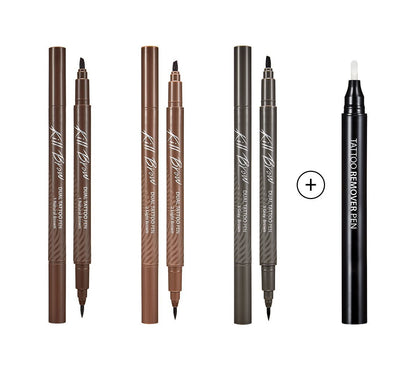CLIO Kill Brow Dual Tattoo Pen & Remover Pen Set (3 Colors) - Le Panda BEAUTÉ