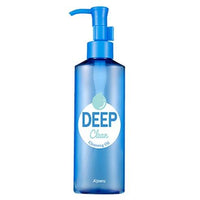 A'pieu Deep Clean Cleansing Oil 160ml in blue pump bottle for effective deep cleansing and makeup removal