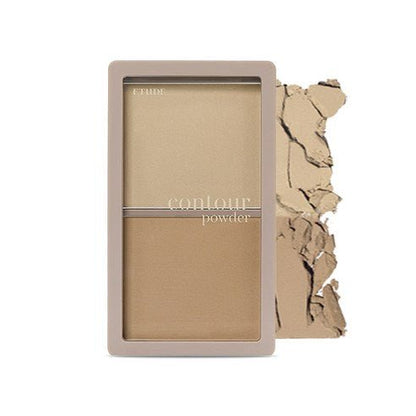 ETUDE HOUSE Contour Powder 10g #01 with dual shades for subtle shadow and natural facial definition