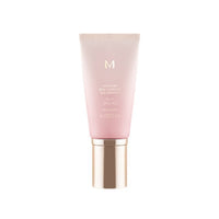 Pink gradient tube with gold cap of radiant skin BB cream on white background