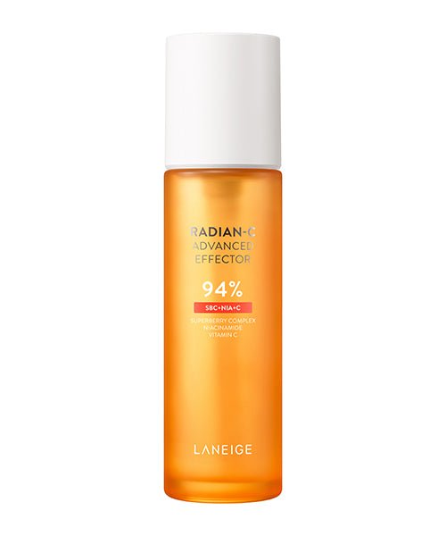 LANEIGE Radian-C Advanced Effector 150ml brightening serum in orange translucent bottle with white cap