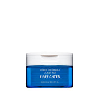 Blue translucent jar of calming jelly pads with white lid labeled Firefighter on white background