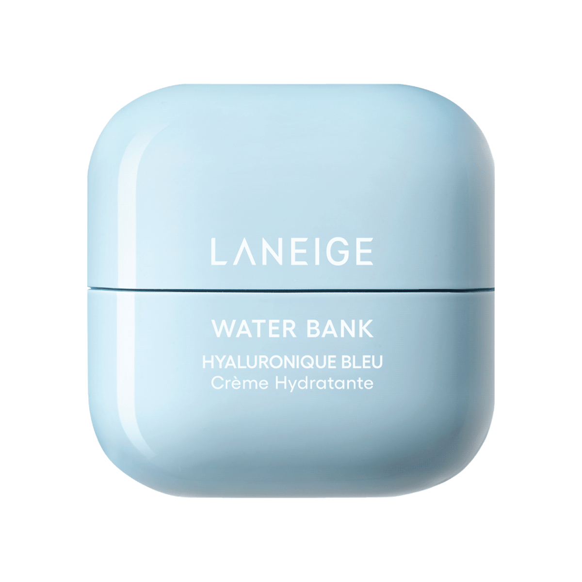 LANEIGE Water Bank Blue Hyaluronic Cream Moisturizer 50ml in light blue jar providing hydration boost for skin care routine