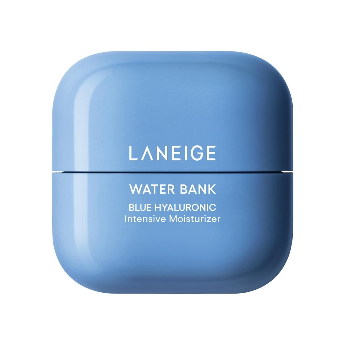 LANEIGE Water Bank Blue Hyaluronic Intensive Moisturizer 50ml in a smooth blue jar delivering hydration boost benefits