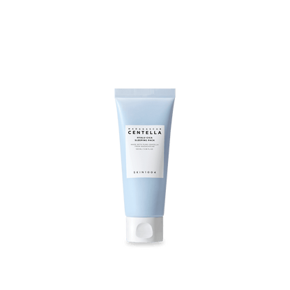 Light blue tube of hydrating sleeping pack with white cap labeled for soothing and deep moisture care