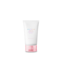 White tube of light gel cream with pink cap labeled for pore reduction skincare on a clean white background