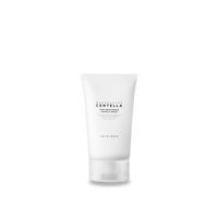Minimalist white squeeze tube of tone brightening capsule cream with hydration boost on plain background