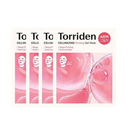 Torriden Cellmazing Firming Gel Mask Sheet 4ea (Upper/Lower Sheets) with deep hydration and anti-wrinkle care