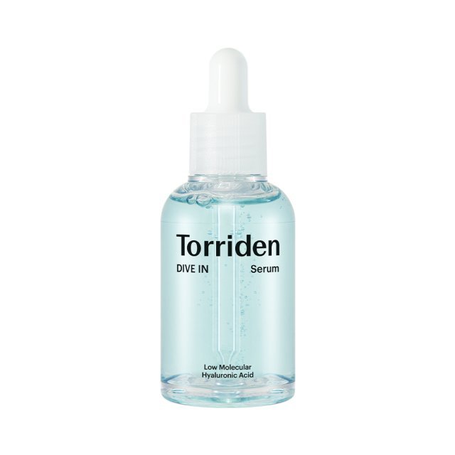 Torriden Dive-In Low Molecular Hyaluronic Acid Serum 50ml in clear bottle with dropper for deep hydration