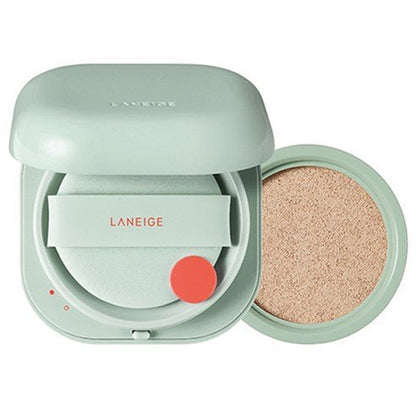 LANEIGE New Neo Cushion Matte SPF46 PA++ SET (15g+15g Refill) in pale green case with matte finish cushion foundation