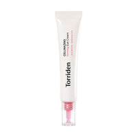 Torriden Cellmazing Small Molecule Collagen Firming Eye Cream 30ml in white tube with pink applicator for firmness boost