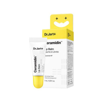 Dr.Jart+ CERAMIDIN HYDRATING CERAMIDE LIP BALM 7ml in white and yellow tube with matching box for moisture retention