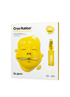 Dr.Jart+ CRYO RUBBER WITH BRIGHTENING VITAMIN C 44ml brightening mask kit with yellow face mold and serum ampoule illustration