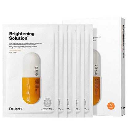 Dr.Jart+ DERMASK BRIGHTENING SOLUTION FACE MASK (5 Sheets) with brightening action for radiant skin renewal