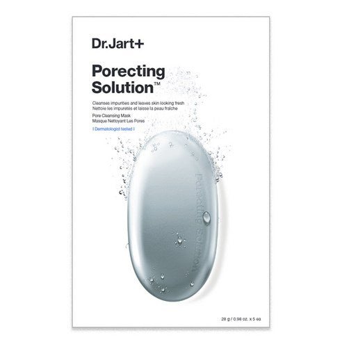 Dr.Jart+ Dermask Porecting Solution Facial Mask (5 Sheets) with pore cleansing and immediate oil reduction benefits