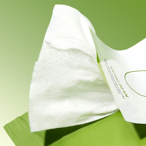 beplain Mung Bean Mildly Acidic Cleansing Tissues, 20 sheets with soft texture for effective cleansing on green surface