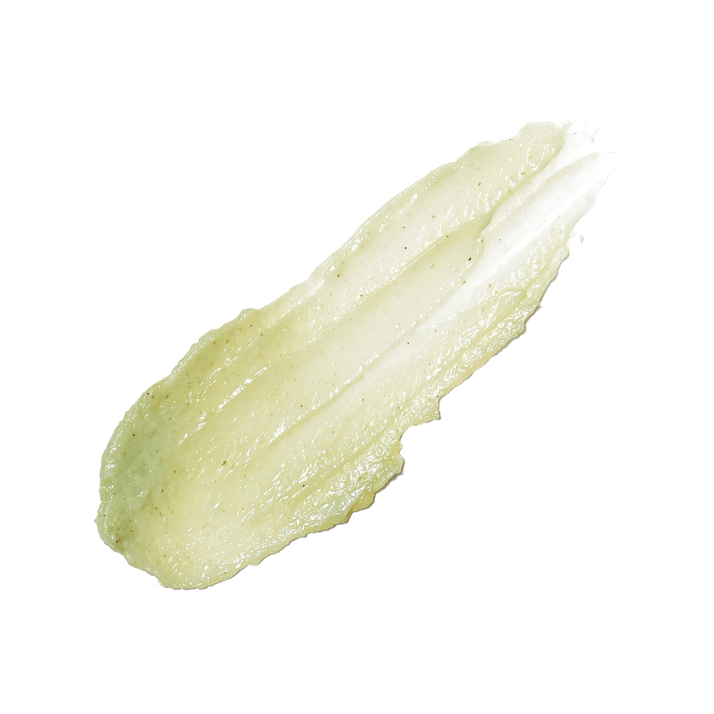 beplain Mung Bean pH-Balanced Cleansing Foam 80ml texture smear highlighting gentle thorough cleansing properties