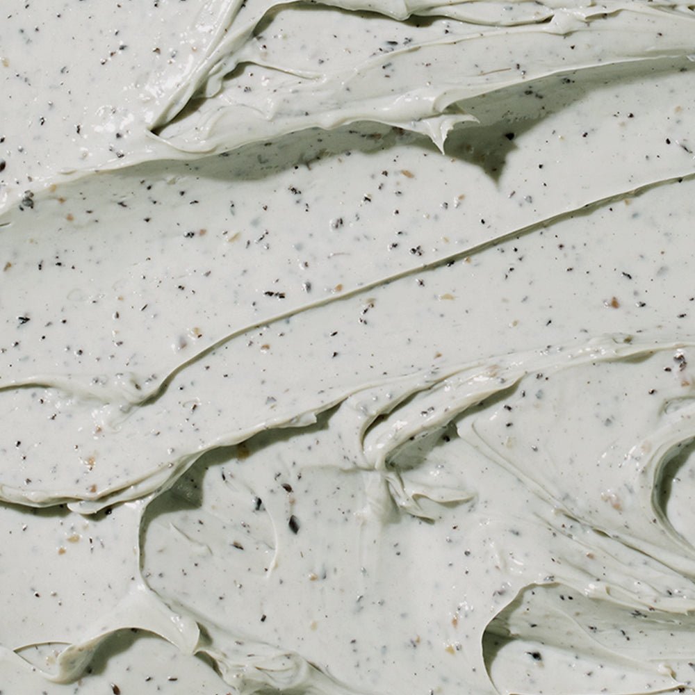beplain Mung Bean Pore Clay Pack 120ml showing creamy textured detoxifying clay mask with natural mung bean particles