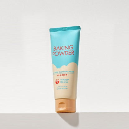 ETUDE Baking Powder B.B Deep Cleansing Foam 160ml in pastel tube designed for thorough skin cleansing and freshness
