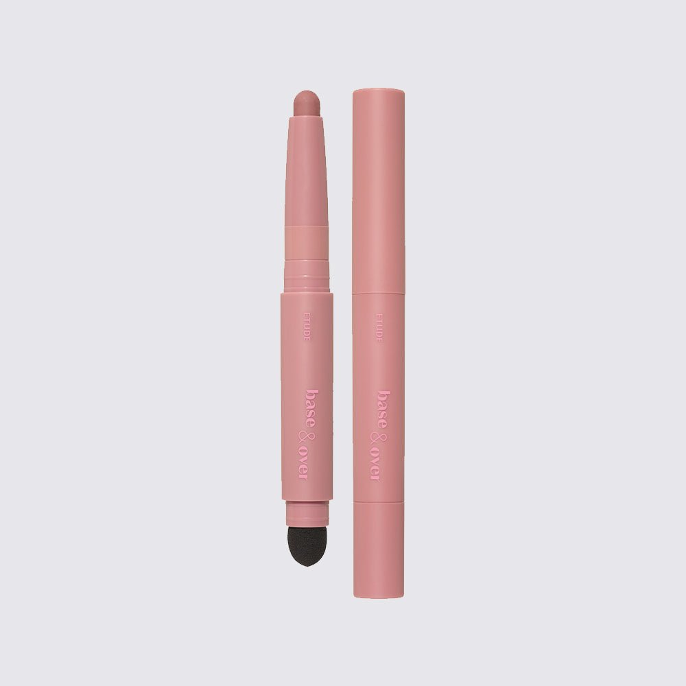 ETUDE Base & Over Lip Pencil #Pink Beige 1g in soft pink with built-in sponge for precise lip contouring and definition