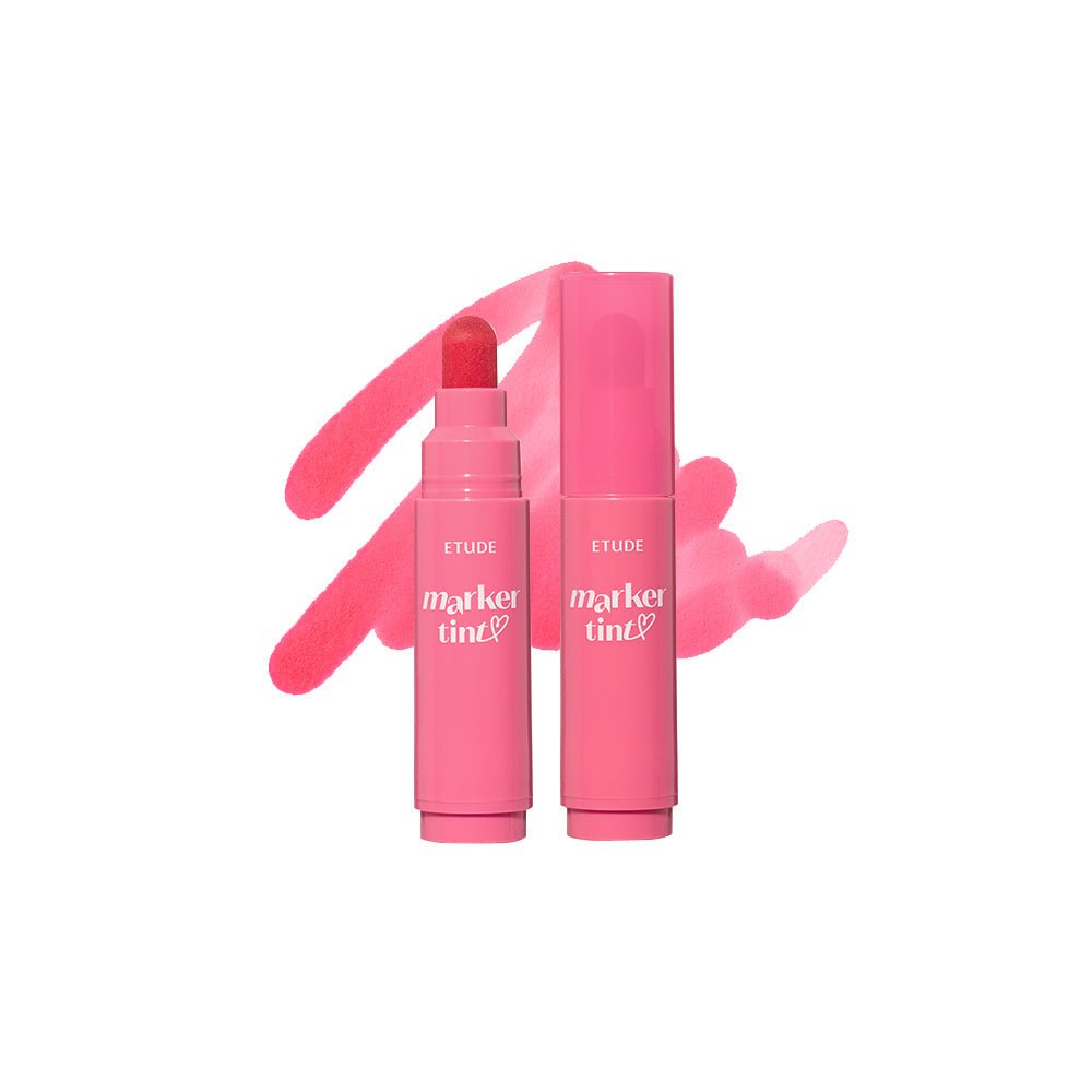 ETUDE Dear Darling Marker Tint 3.5g in vivid pink shade with smooth creamy texture and precise application tip