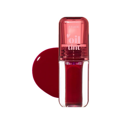 ETUDE Dear Darling Oil Tint 4.2g in rich plum berry shade with long-lasting vibrant color formula
