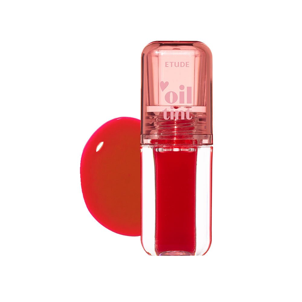 ETUDE Dear Darling Oil Tint 4.2g with vibrant red shade and long-lasting color for smooth lip application