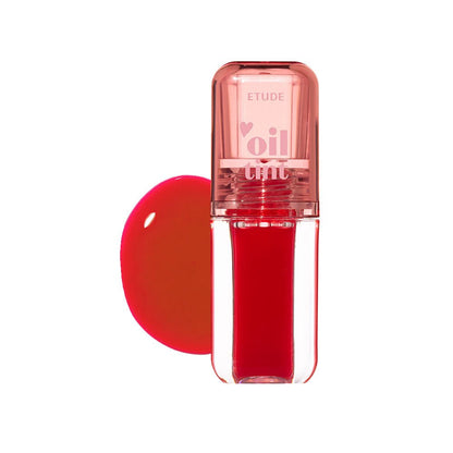 ETUDE Dear Darling Oil Tint 4.2g with vibrant red shade and long-lasting color for smooth lip application