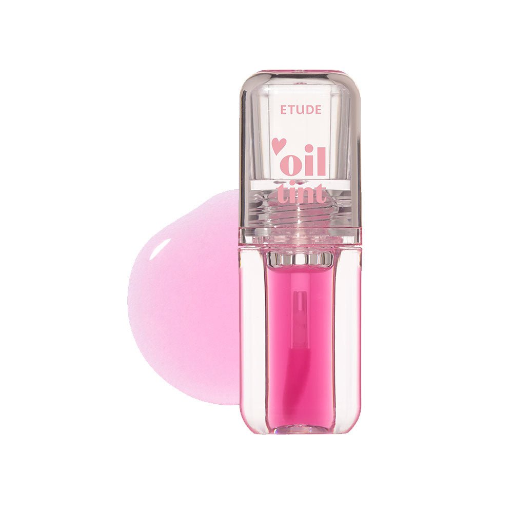 ETUDE Dear Darling Oil Tint 4.2g in bright pink shade with smooth oil texture for long-lasting color effects